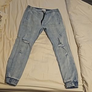 Saint Morta, XL, Skinny denim joggers